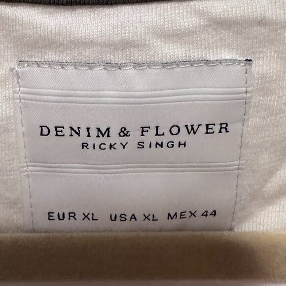 NWT Denim & Flower Ricky Singh State of Living T Shirt - Size Extra Large - Picture 3 of 4